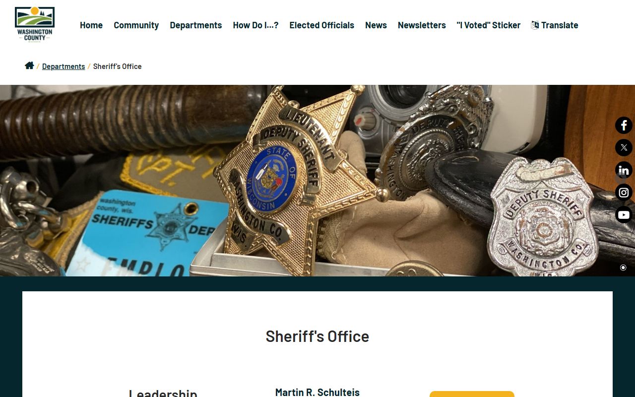 Washington County Sheriff's Office inmate population records source