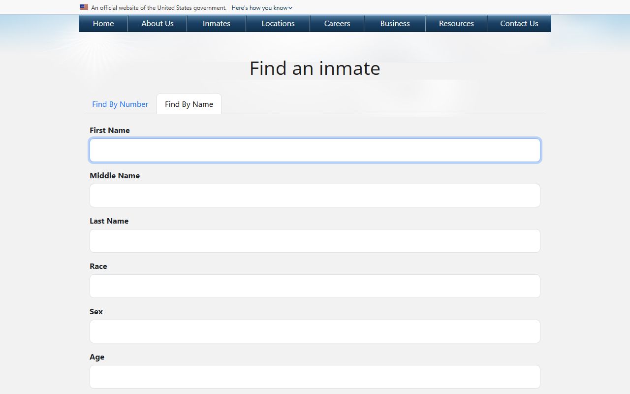 Washington County jail mugshots federal BOP locator fields without public mugshot gallery